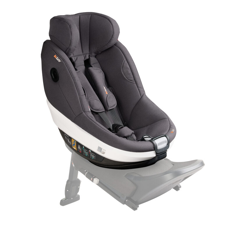 Siège-auto Beyond i-Size groupe 0+/1/2 Dark Grey Mélange BeSafe sur base fantome tetiere haute