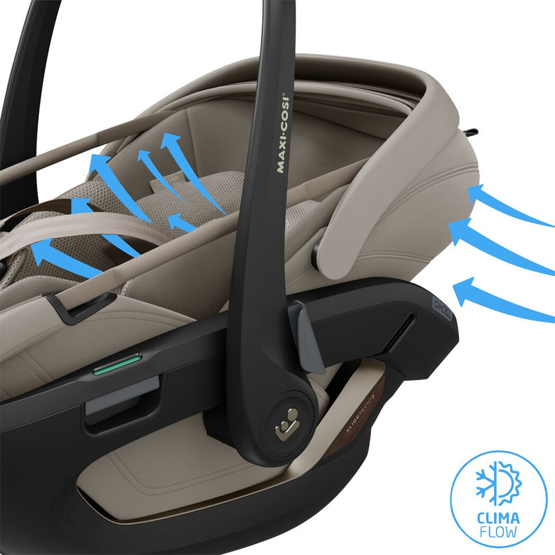 Siège-auto Coral Slide Pro Groupe 0+ Sapphire Sand MAXI COSI aération