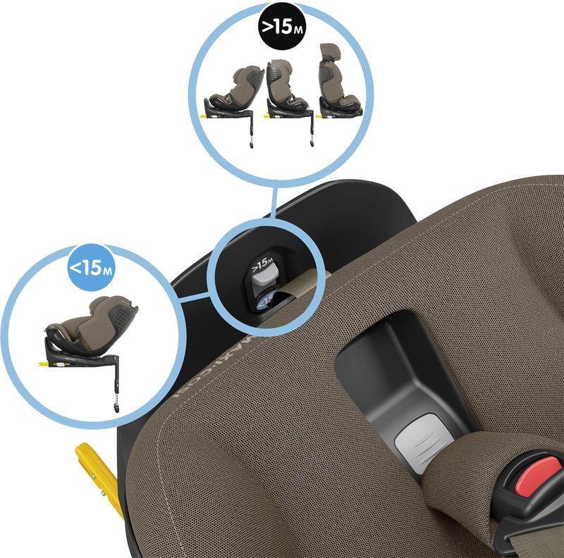 Siège-auto Emerald 360 Pro groupe 0+/1/2/3 Authentic Truffle Maxi Cosi taille recommandée