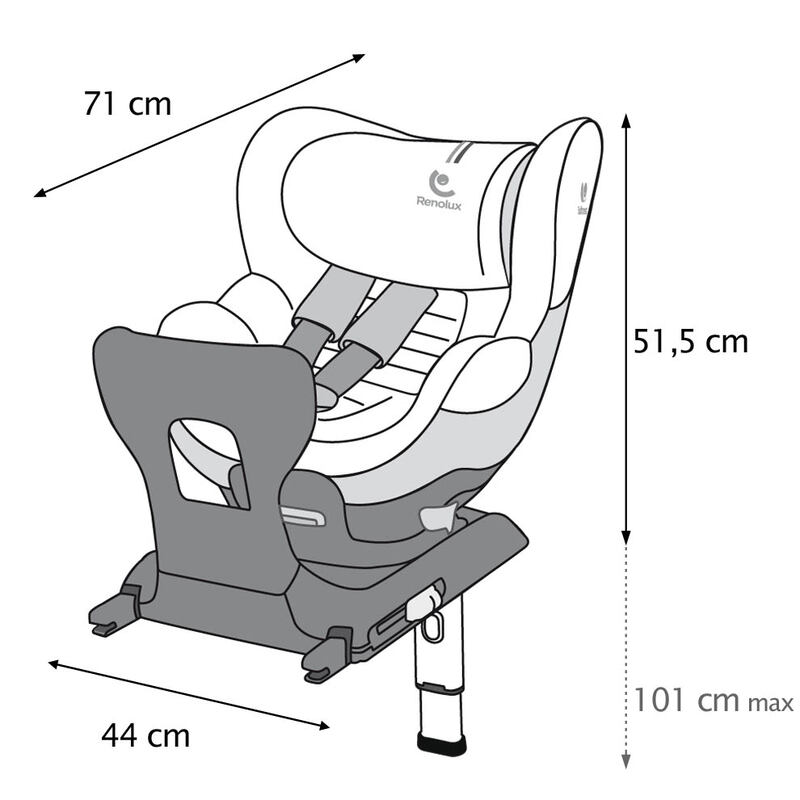 Siège-auto Gaïa Access i-size groupe 0+/1 Quartz Renolux  dimensions