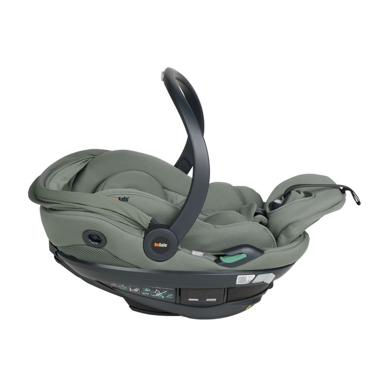 Siège-auto Go Beyond 2 i-Size groupe 0+ Meadow Green Soft Breeze BeSafe vue de côté allongé