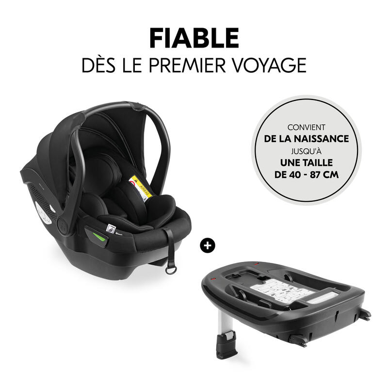 Siège-auto groupe 0+ Drive N Care avec base i-Size noir Hauck fiable