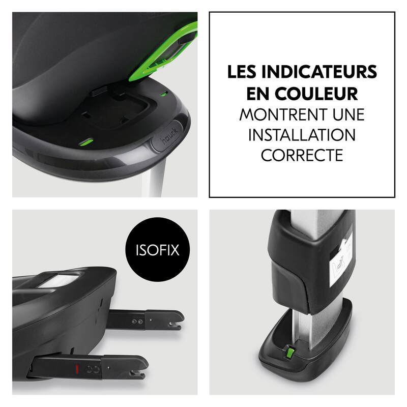 Siège-auto groupe 0+ Drive N Care avec base i-Size noir Hauck installation