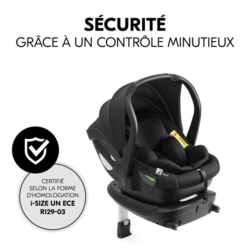 Siège-auto groupe 0+ Drive N Care avec base i-Size noir Hauck securite