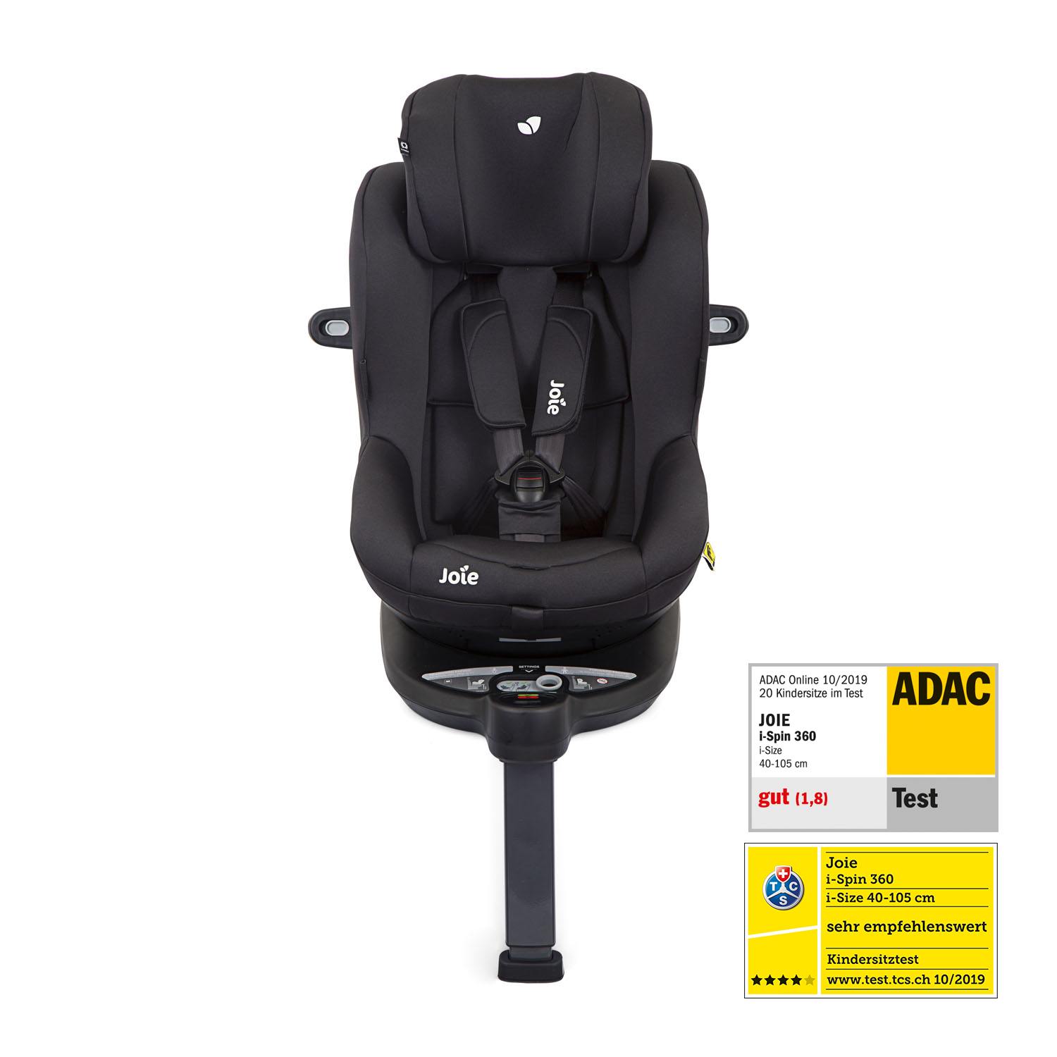 Siège-auto i-Spin 360 i-Size groupe 0/1 Coal Joie face tetiere haute