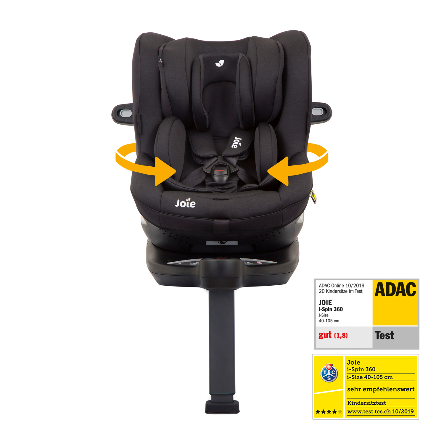 Siège-auto i-Spin 360 i-Size groupe 0/1 Coal Joie rotation