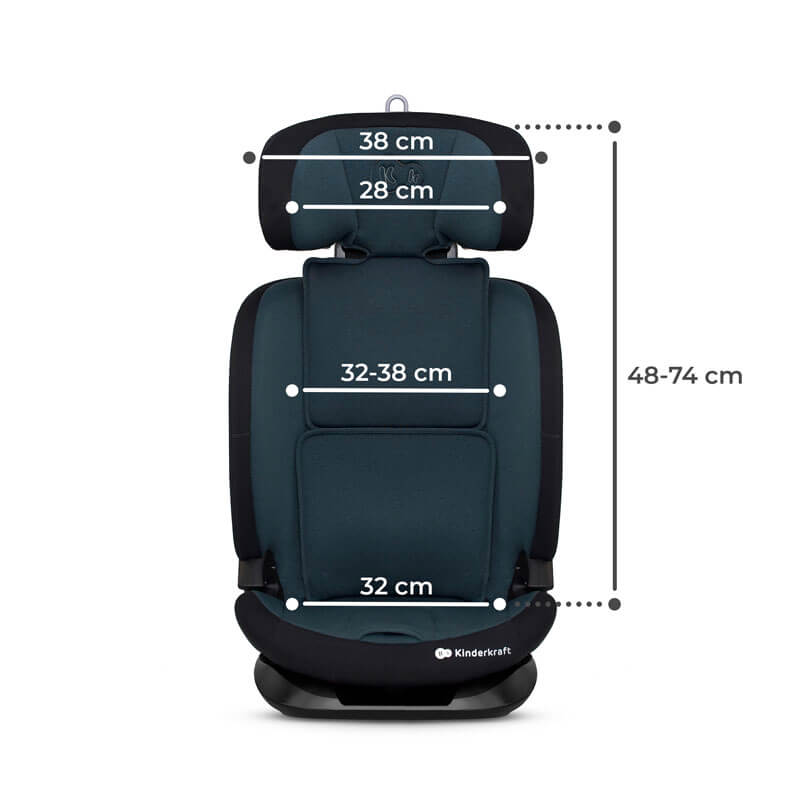 Siège-auto Oneto3 i-Size avec isofix Groupe 1/2/3 Kinderkraft dimensions face