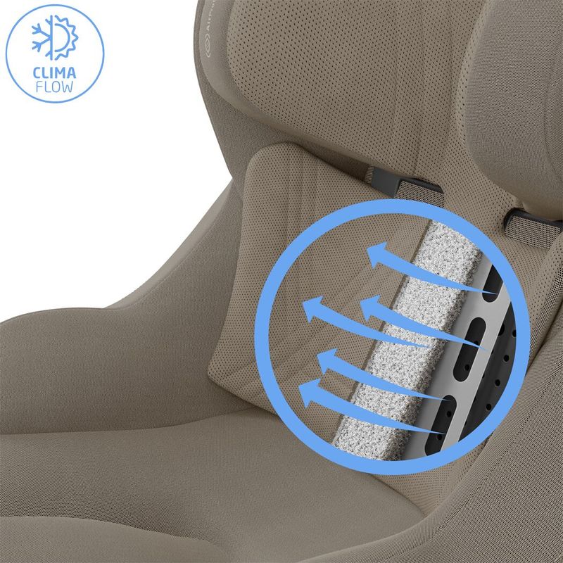 Siège-auto Pearl Slide Pro Groupe 0+/1 Authentic Truffle  Maxi Cosi ventilation