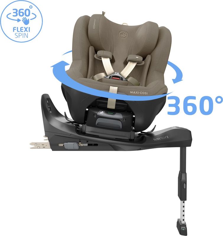 Siège-auto Pearl Slide Pro Groupe 0+/1 Authentic Truffle  Maxi Cosi pivot à 360°