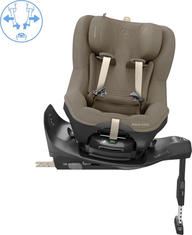 Siège-auto Pearl Slide Pro Groupe 0+/1 Authentic Truffle  Maxi Cosi harnais