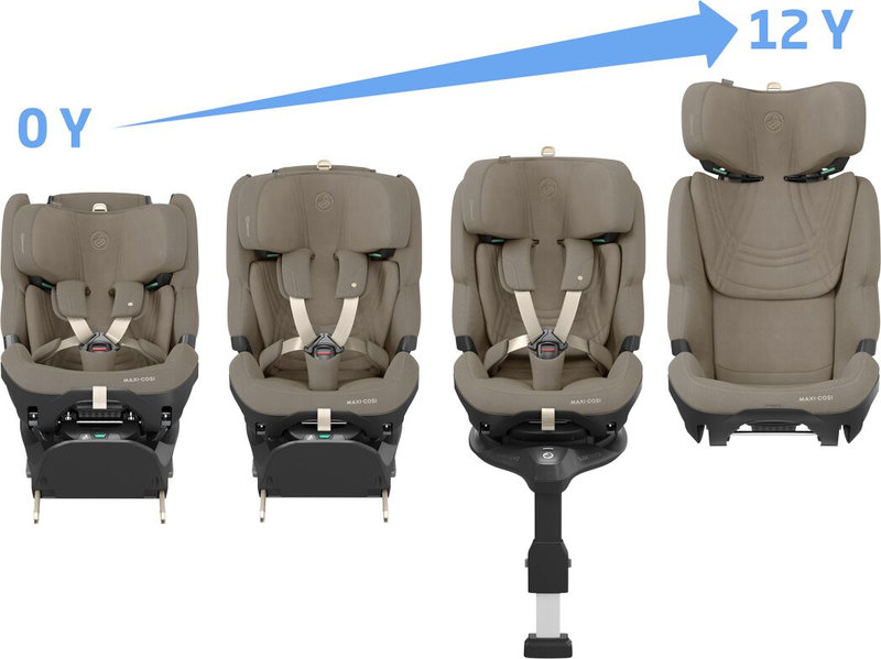 Siège-auto Pearl Xl Slide Pro Groupe 0+/1/2/3 Authentic Truffle MAXI COSI evolution