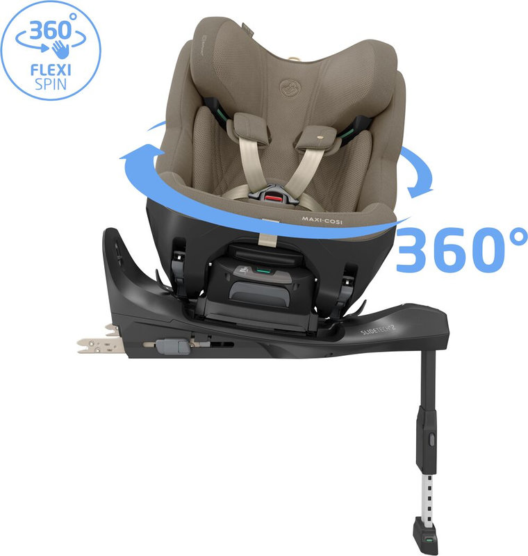 Siège-auto Pearl Xl Slide Pro Groupe 0+/1/2/3 Authentic Truffle MAXI COSI pivotant