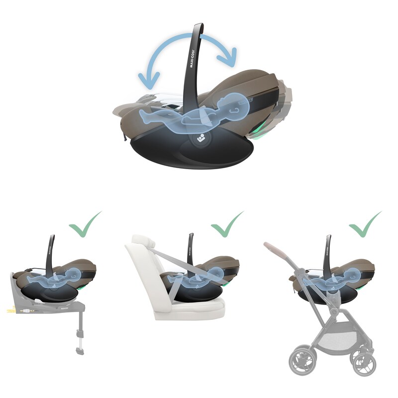 Siège-auto Pebble 360 Pro2 groupe 0+ Twillic Maxi Cosi compatible