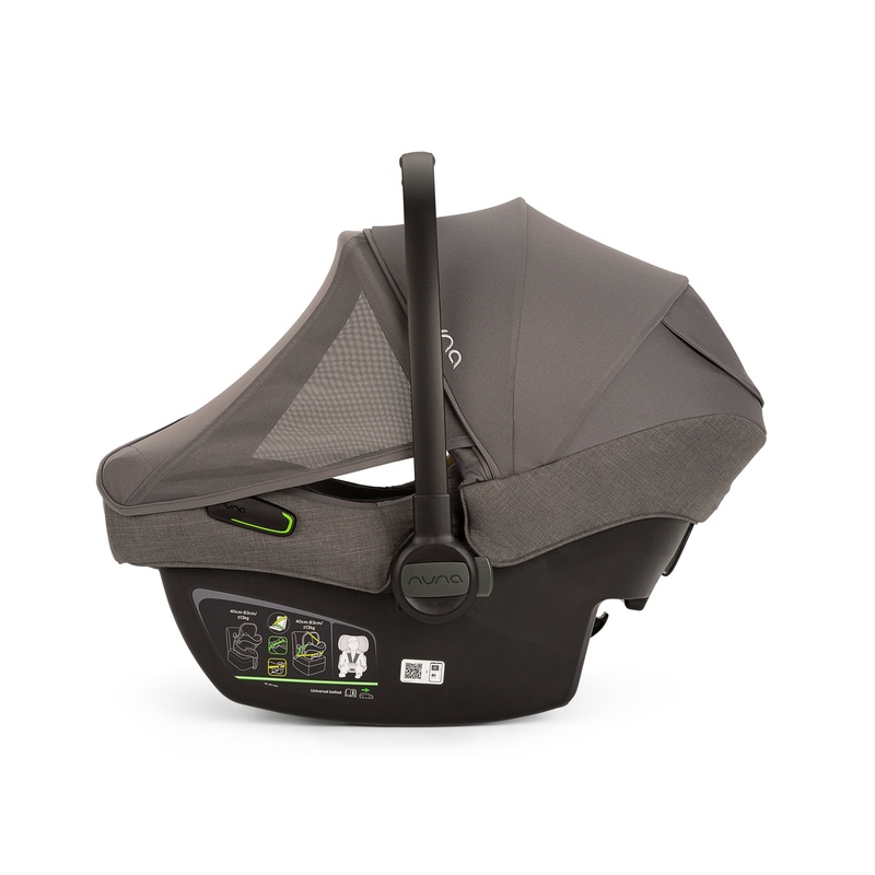 Pack Poussette TRVL lx + Nacelle + Siège-auto Pipa Next Nuna siège-auto vue de côté avec dream drape