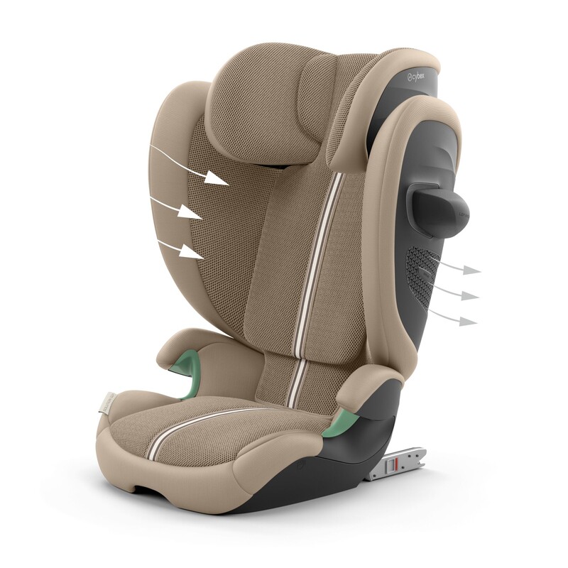 Siège-auto Solution G2 i-Fix Groupe 2/3 Plus Almond Beige Cybex aeration