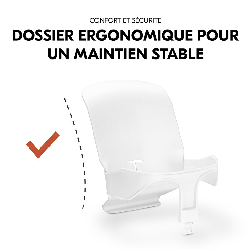 Siège bébé pour chaise haute en bois Hauck White Hauck ergonomique