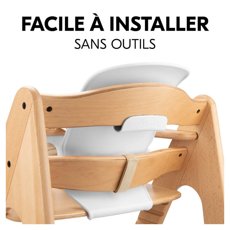 Siège bébé pour chaise haute en bois Hauck White Hauck installation
