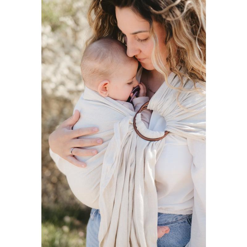 Sling tissé écharpe de portage sans noeud Lin Naturel NEOBULLE lifestyle 1