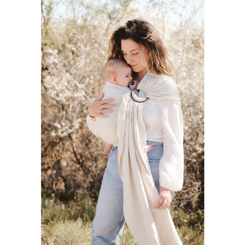 Sling tissé écharpe de portage sans noeud Lin Naturel NEOBULLE lifestyle 2