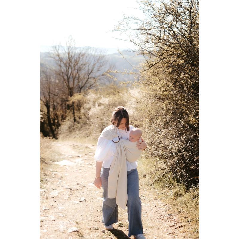 Sling tissé écharpe de portage sans noeud Lin Naturel NEOBULLE lifestyle 3