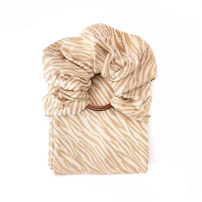 Sling tissé, écharpe sans nœud, Zèbre Beige Néobulle Produit