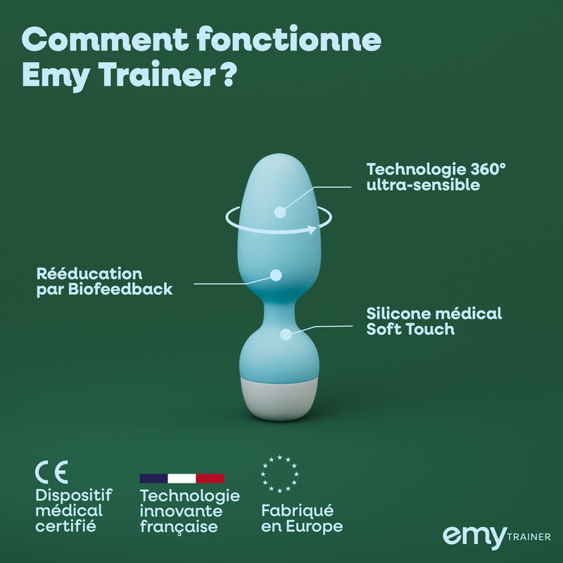 Sonde de rééducation périnéale Emy Trainer fonctionnement