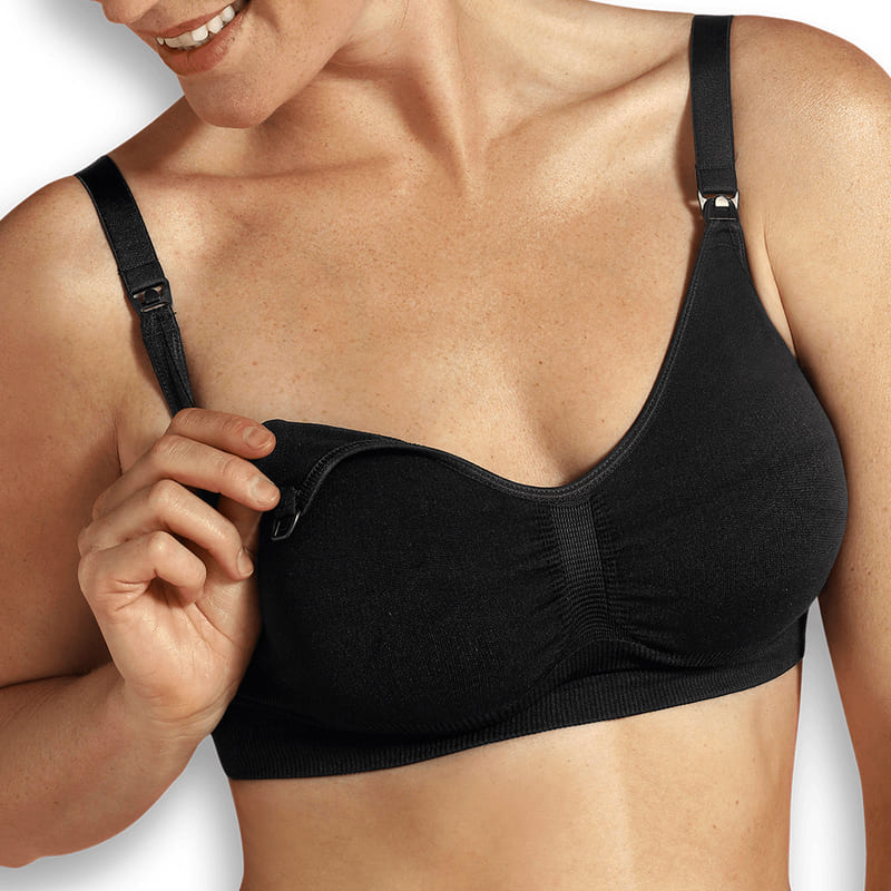 Soutien gorge d’allaitement Original sans coutures Noir Carriwell Détail