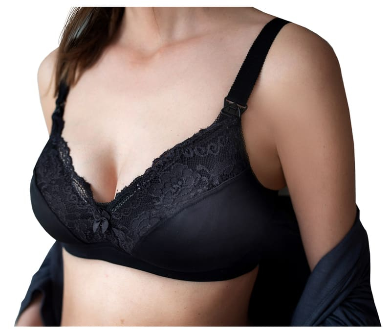 Soutien-gorge d'allaitement finition dentelle Noir taille V Carriwell Portage