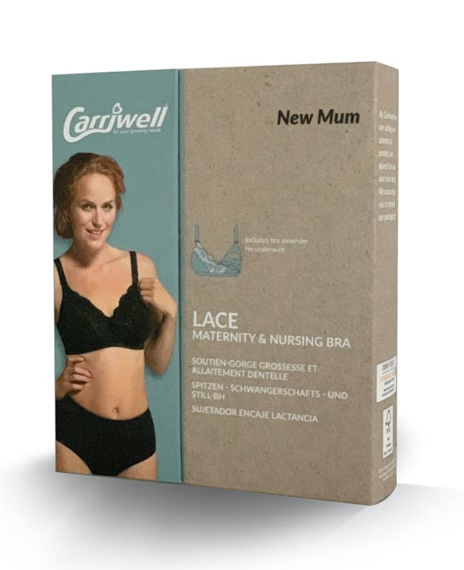 Soutien-gorge d'allaitement finition dentelle Noir taille V Carriwell Packaging