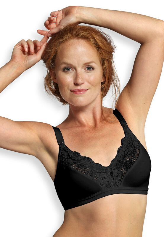 Soutien-gorge d'allaitement finition dentelle Noir taille V Carriwell Maman