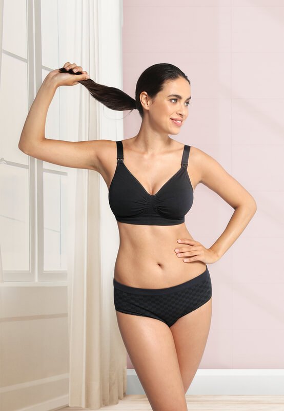 Soutien gorge d’allaitement Carri-Gel sans coutures Noir Carriwell Ambiance