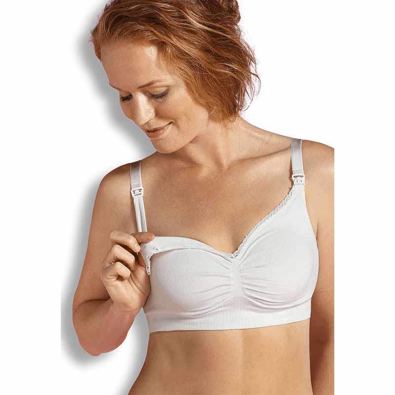 Soutien gorge de maternite et d allaitement blanc XL