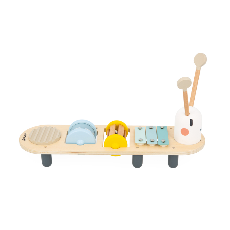 Stand d'Éveil Sonore Chenille Sweet Cocoon JANOD face