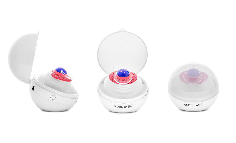 Sterilisateur Nomade Uv Duccio Perle Suavinex différentes positions 