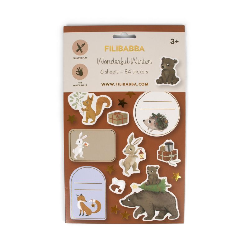 Stickers Wonderful Winter Forest Friend Filibabba packaging