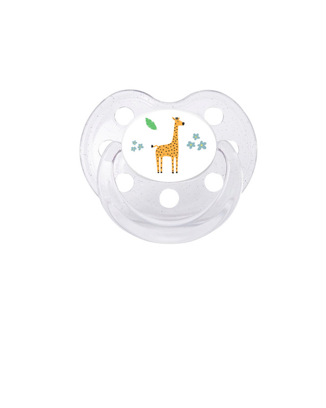 Sucette 6 mois + Girafe Le Biberon Français produit face