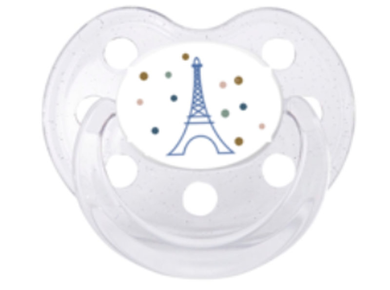 Sucette 6 mois + Tour Eiffel Le Biberon Français produit face