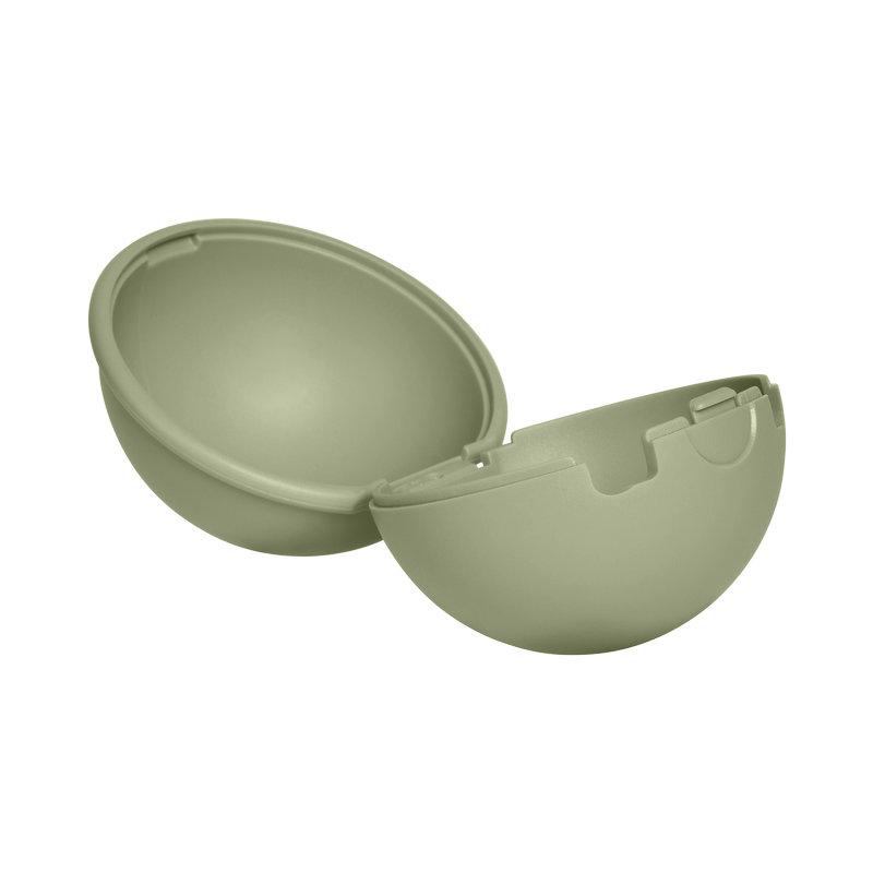 Sucette Colour 0-6 mois et boîte à sucette Mini  Ivory / Sage BIBS boite ouverte