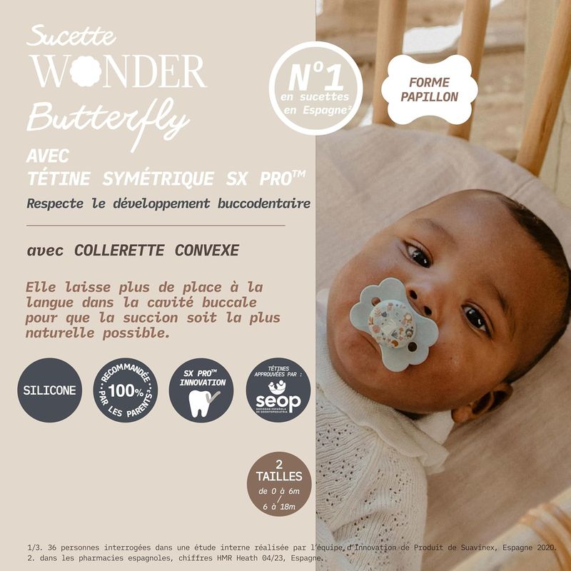 Sucette Symetrique Sxpro 6/18m Wonderland Suavinex explications 1