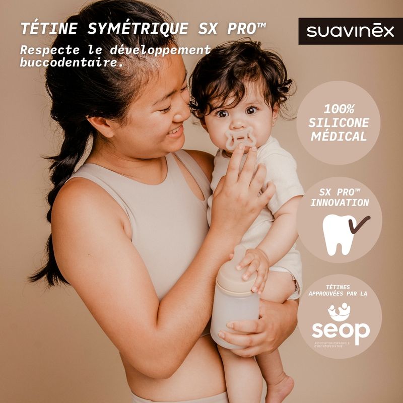Sucette Zero Zero en Silicone -2/2m Suavinex explications 1