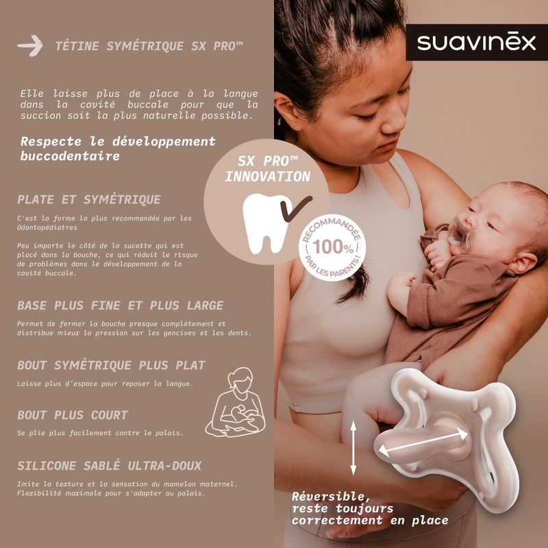 Sucette Zero Zero en Silicone -2/2m Suavinex explications 2