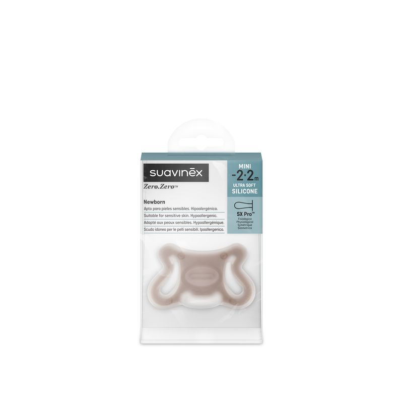 Sucette Zero Zero en Silicone -2/2m Suavinex packaging