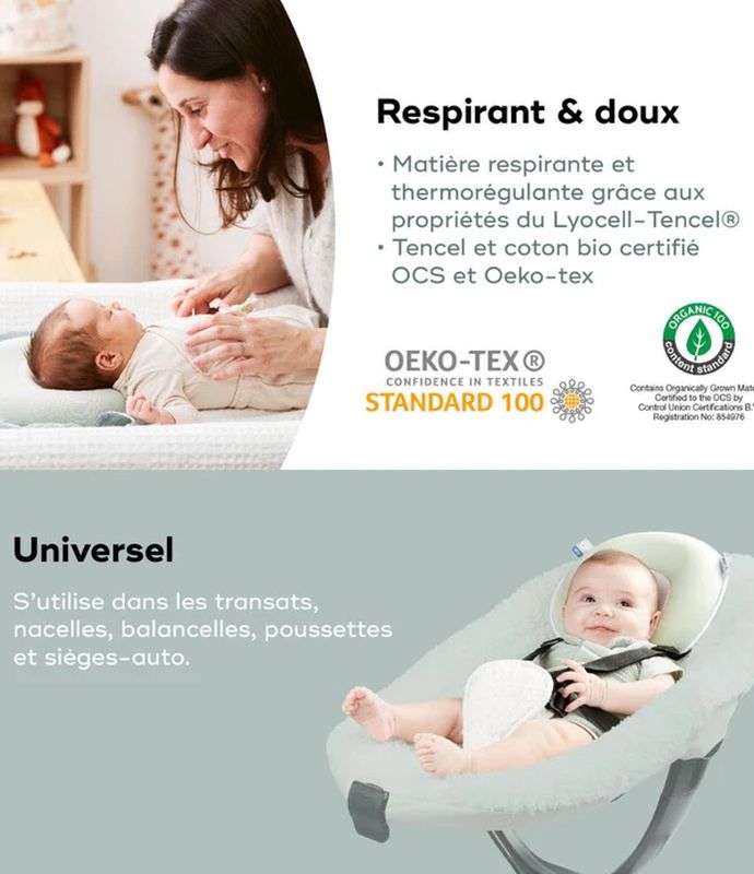 Support de tête Cosyhead Fresh Sage Green Babymoov fiche technique 3