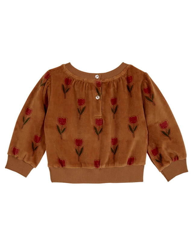 Sweat-shirt velours Tulipe Joyeuse Emile & Ida dos