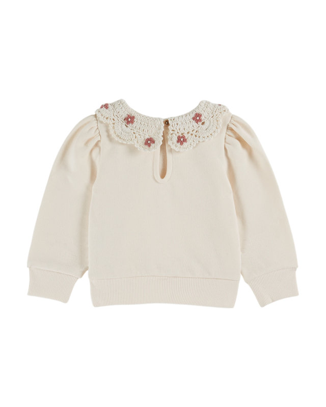 Sweatshirt Crème Col en Crochet  Emile & Ida dos