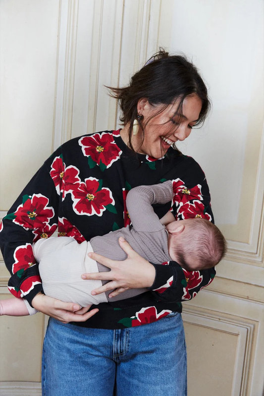 Sweatshirt d'allaitement Donna TajineBanane avec bébé 