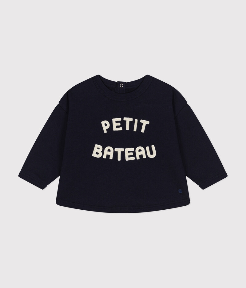 Sweatshirt en molleton bébé Smoking Petit Bateau produit face