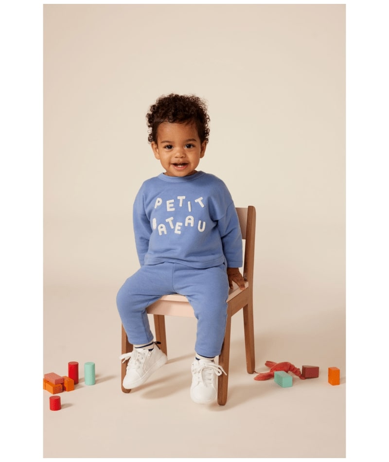 Sweatshirt en molleton Blue Beach Petit Bateau lifestyle 2