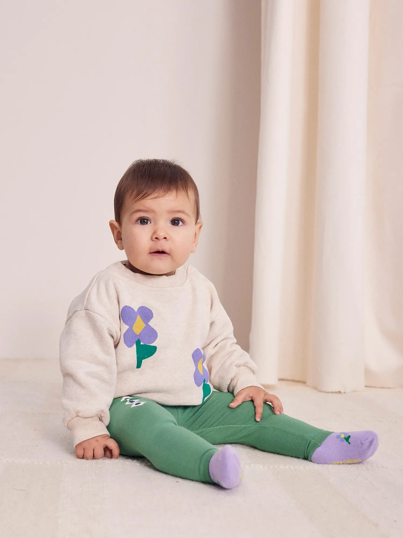 Sweatshirt Pansy Flower Bobo Choses lifestyle