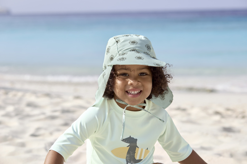 T-shirt anti-UV manches courtes Crocodile vert écume LASSIG lifestyle